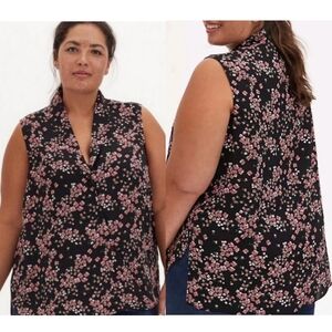 NWOT: Torrid Ditsy Floral Georgette Sleeveless Top, Size 1X